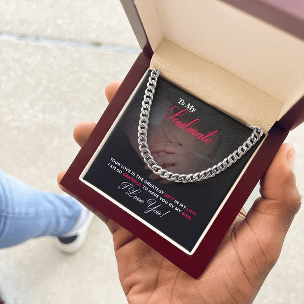To My Soulmate Cuban Link Chain