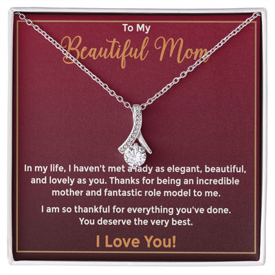 To My Beautiful Mom Alluring Necklace