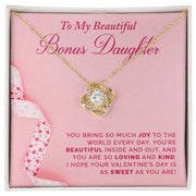 To My Bonus Daughter | Love Knot Necklace |