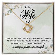 To My Wife | Love Knot Necklace