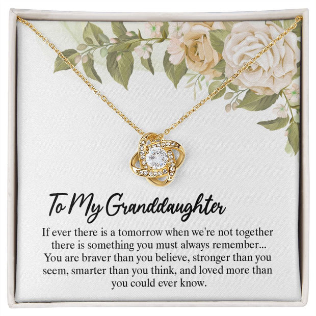To My Granddaughter | Love Knot Necklace