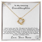 To My Amazing Granddaughter, From Nana | Love Knot Necklace