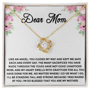 Dear Mom Love Knot Necklace