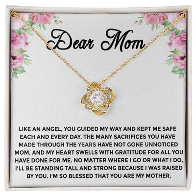 Dear Mom Love Knot Necklace