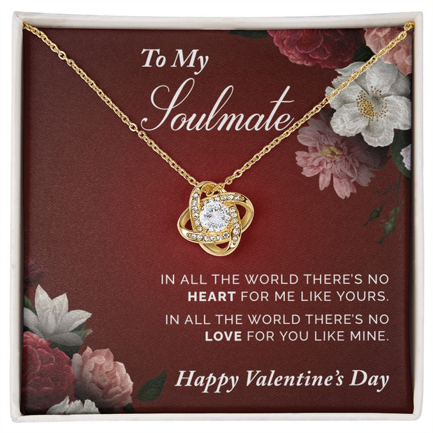 To My Soulmate | Love Knot Necklace |