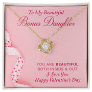 To My Bonus Daughter | Love Knot Necklace |