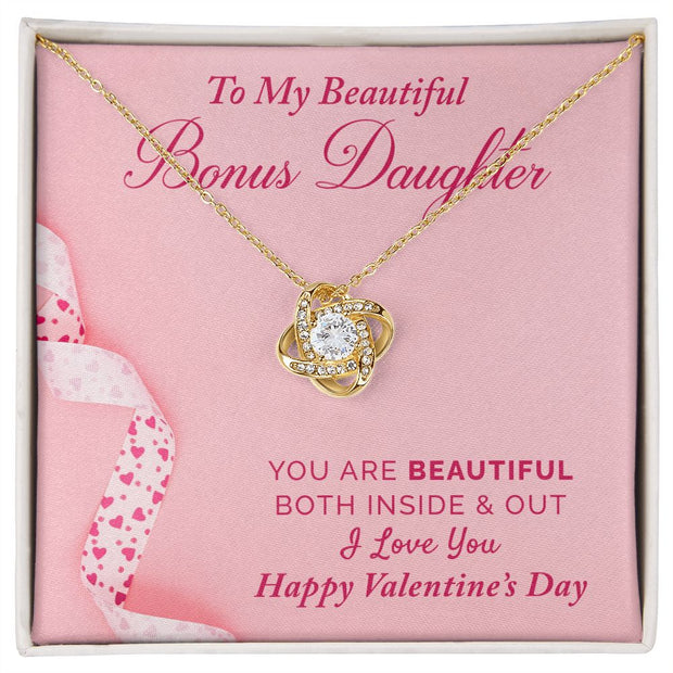 To My Bonus Daughter | Love Knot Necklace |