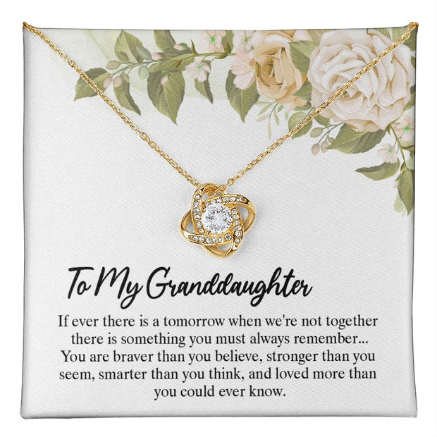 To My Granddaughter | Love Knot Necklace
