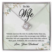 To My Wife For Mother's day | Love Knot Necklace Mother's Day | Birthday | Gift