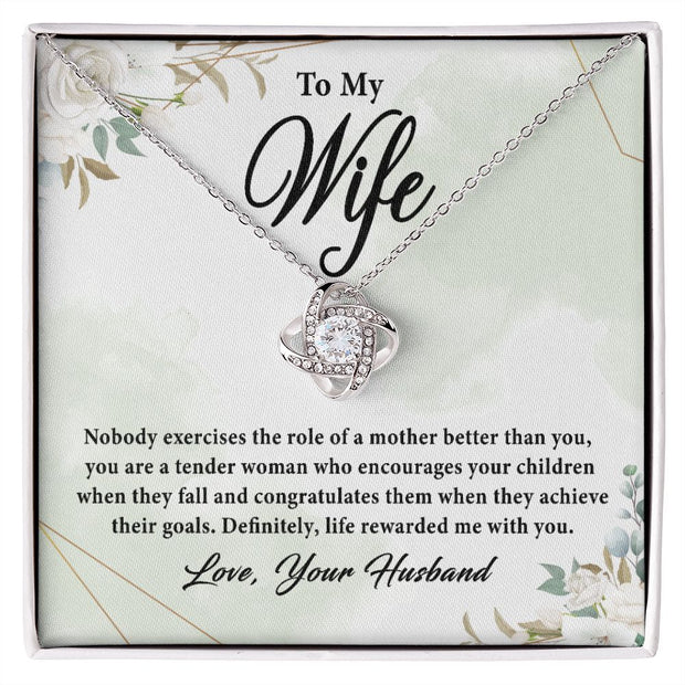 To My Wife For Mother's day | Love Knot Necklace Mother's Day | Birthday | Gift