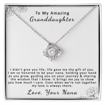 To My Amazing Granddaughter, From Nana | Love Knot Necklace