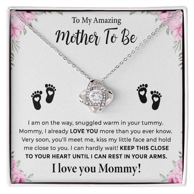 To My Amazing Mother to Be | Love Knot Necklace