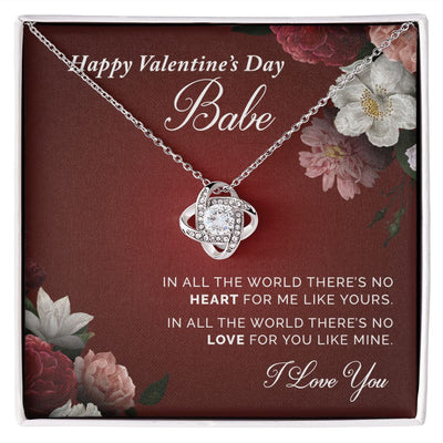 Happy Valentine's Day Babe | Love Knot Necklace |