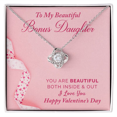 To My Bonus Daughter | Love Knot Necklace |
