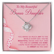 To My Bonus Daughter | Love Knot Necklace |