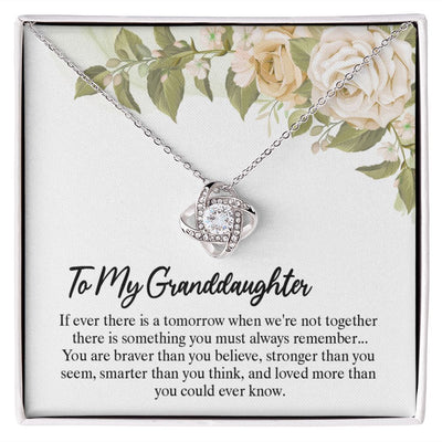 To My Granddaughter | Love Knot Necklace