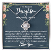 To My Beautiful Daughter on Becoming a Mother Blank | Love Knot Necklace