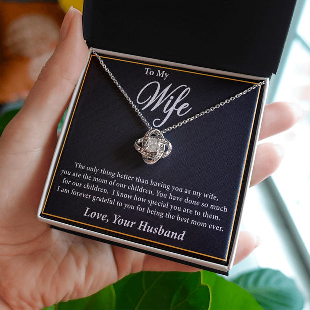 To My Wife | Love Knot Necklace Mother's Day | Birthday | Gift