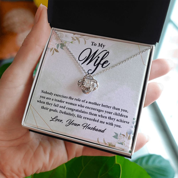 To My Wife For Mother's day | Love Knot Necklace Mother's Day | Birthday | Gift