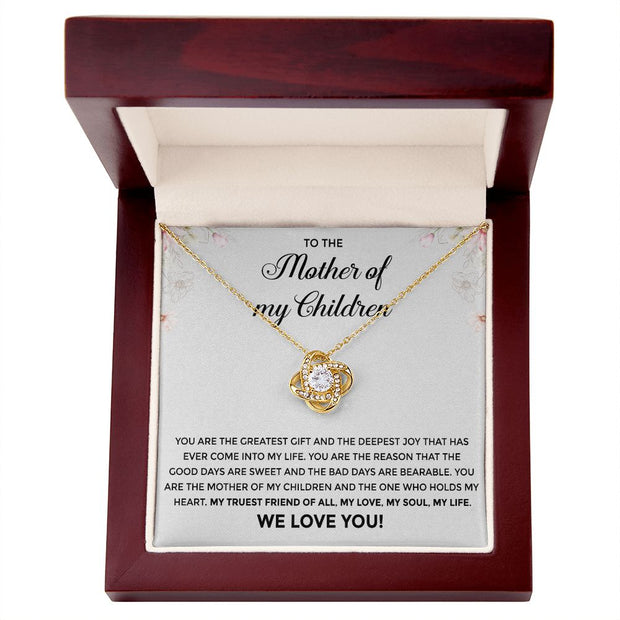 To the Mother of My Children| Love Knot Necklace| Mother's Day| Birthday Gift| Gift