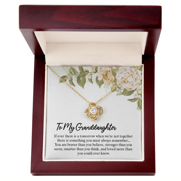 To My Granddaughter | Love Knot Necklace