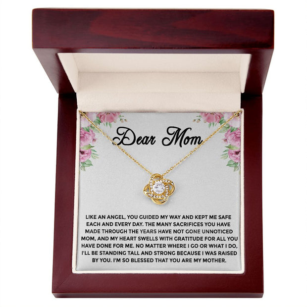 Dear Mom Love Knot Necklace
