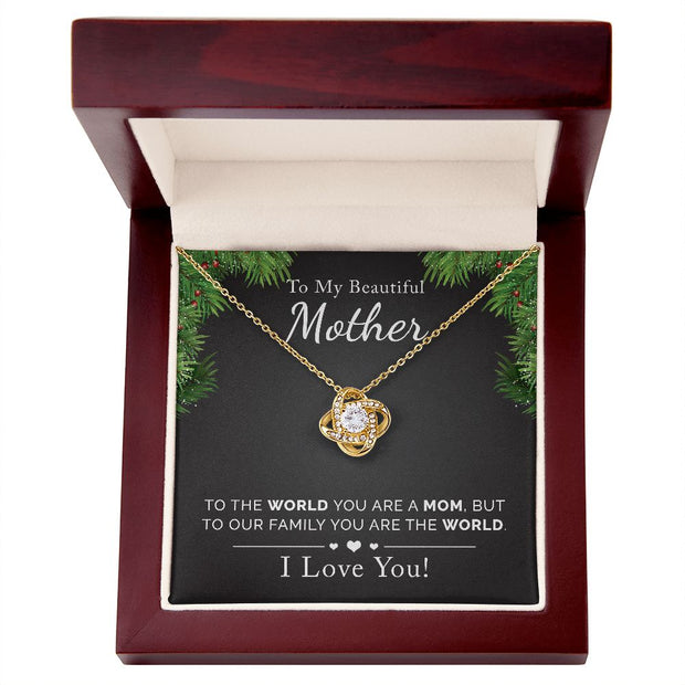 To My Beautiful Mother | Holiday Season | Love Knot Necklace