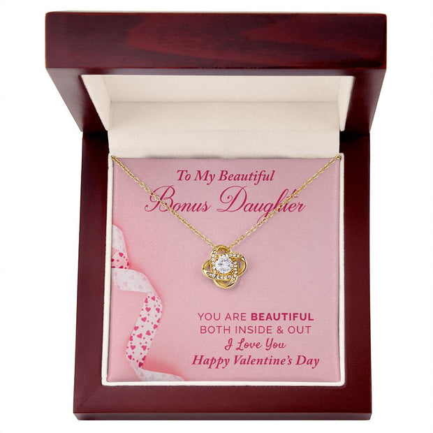 To My Bonus Daughter | Love Knot Necklace |