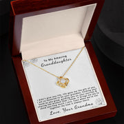 To My Amazing Granddaughter, From Grandma | Love Knot Necklace