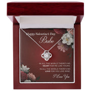 Happy Valentine's Day Babe | Love Knot Necklace |