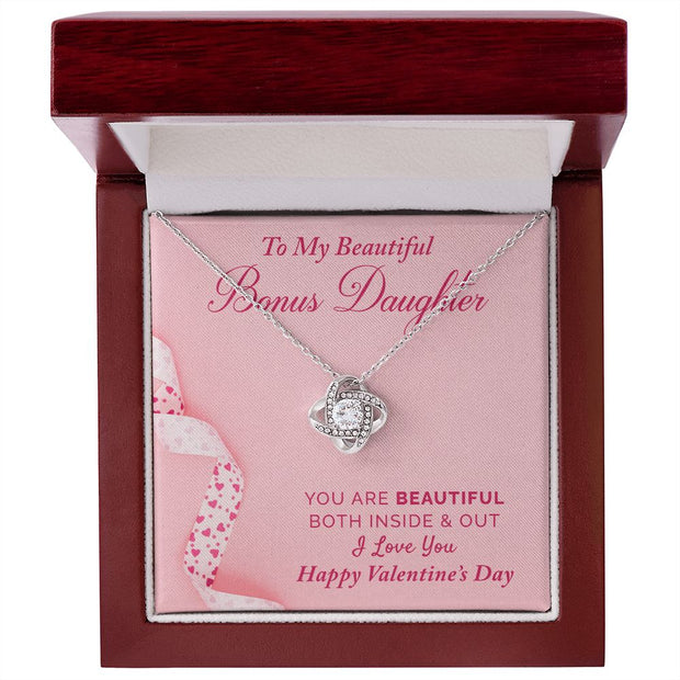To My Bonus Daughter | Love Knot Necklace |