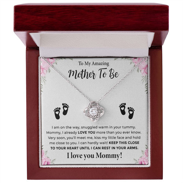 To My Amazing Mother to Be | Love Knot Necklace