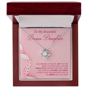 To My Bonus Daughter | Love Knot Necklace |