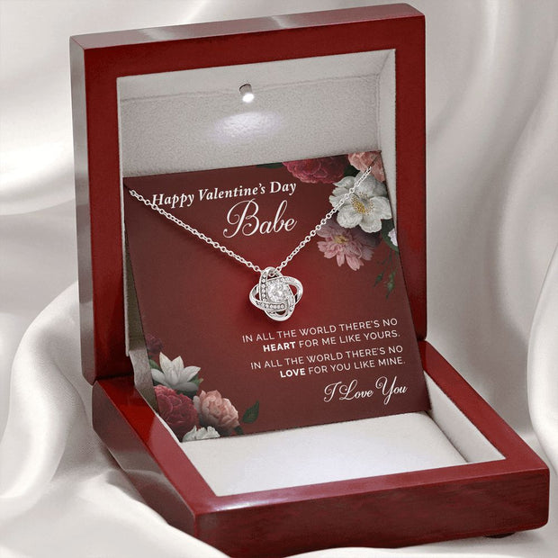 Happy Valentine's Day Babe | Love Knot Necklace |