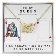 Interlocking Heart Necklace-To My Queen