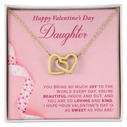 To My Daughter | Interlocking Hearts Necklace |