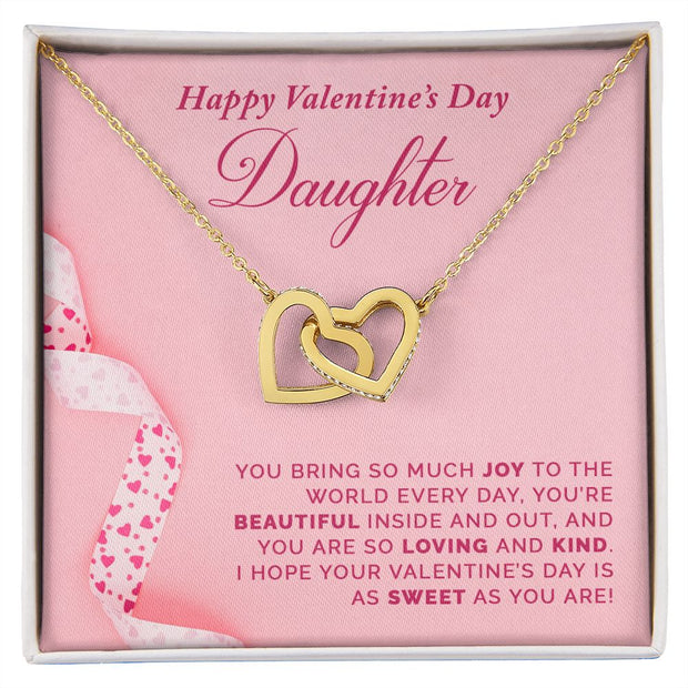 To My Daughter | Interlocking Hearts Necklace |