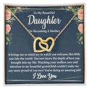 To My Beautiful Daughter on Becoming a Mother Blank | Interlocking Hearts Necklace | Valentine's Day
