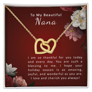 To My Beautiful Nana | Interlocking Hearts Necklace