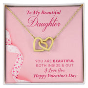 To My Daughter | Interlocking Hearts Necklace |