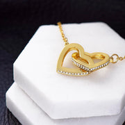 Interlocking Heart Necklace-To My Queen