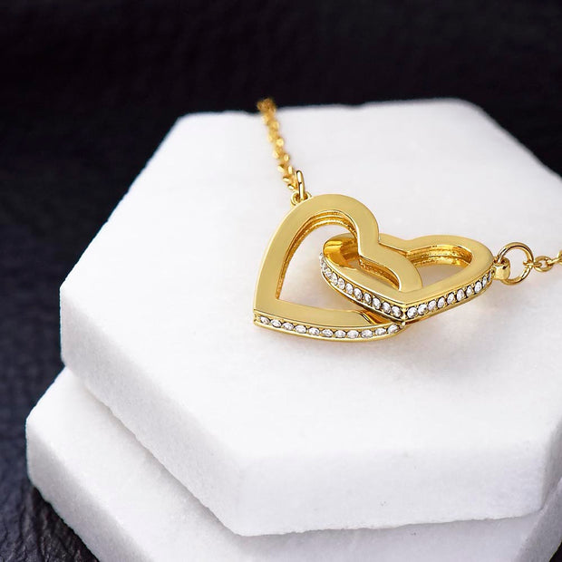 Interlocking Heart Necklace-To My Queen