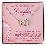 To My Daughter | Interlocking Hearts Necklace |