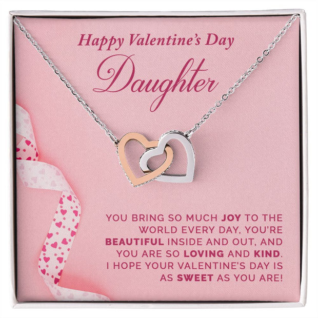 To My Daughter | Interlocking Hearts Necklace |