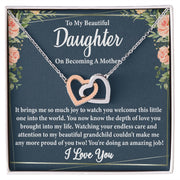 To My Beautiful Daughter on Becoming a Mother Blank | Interlocking Hearts Necklace | Valentine's Day