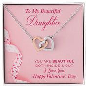 To My Daughter | Interlocking Hearts Necklace |