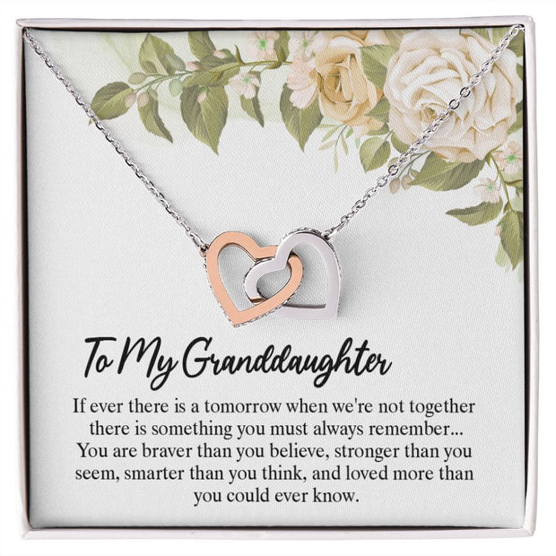 To My Granddaughter | Interlocking Hearts Necklace |