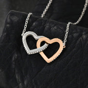 Interlocking Heart Necklace-To My Queen
