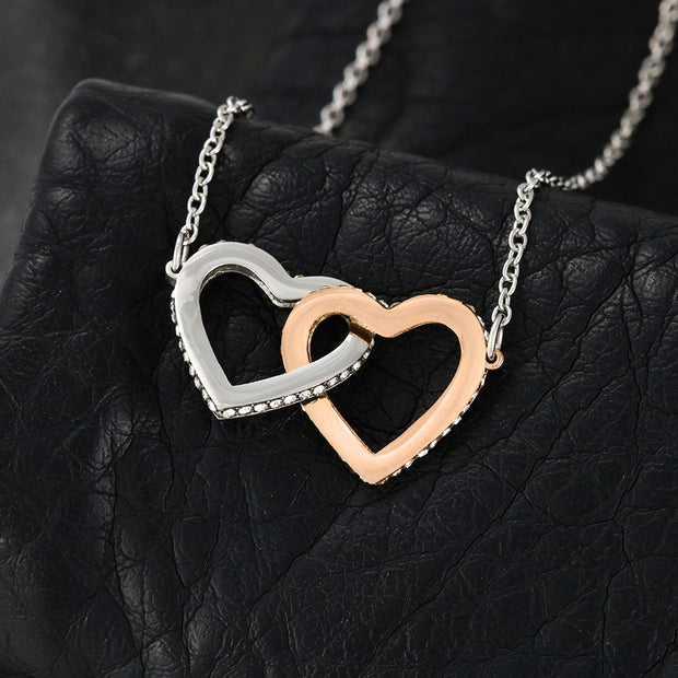 Interlocking Heart Necklace-To My Queen