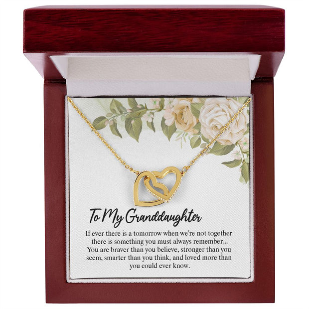 To My Granddaughter | Interlocking Hearts Necklace |